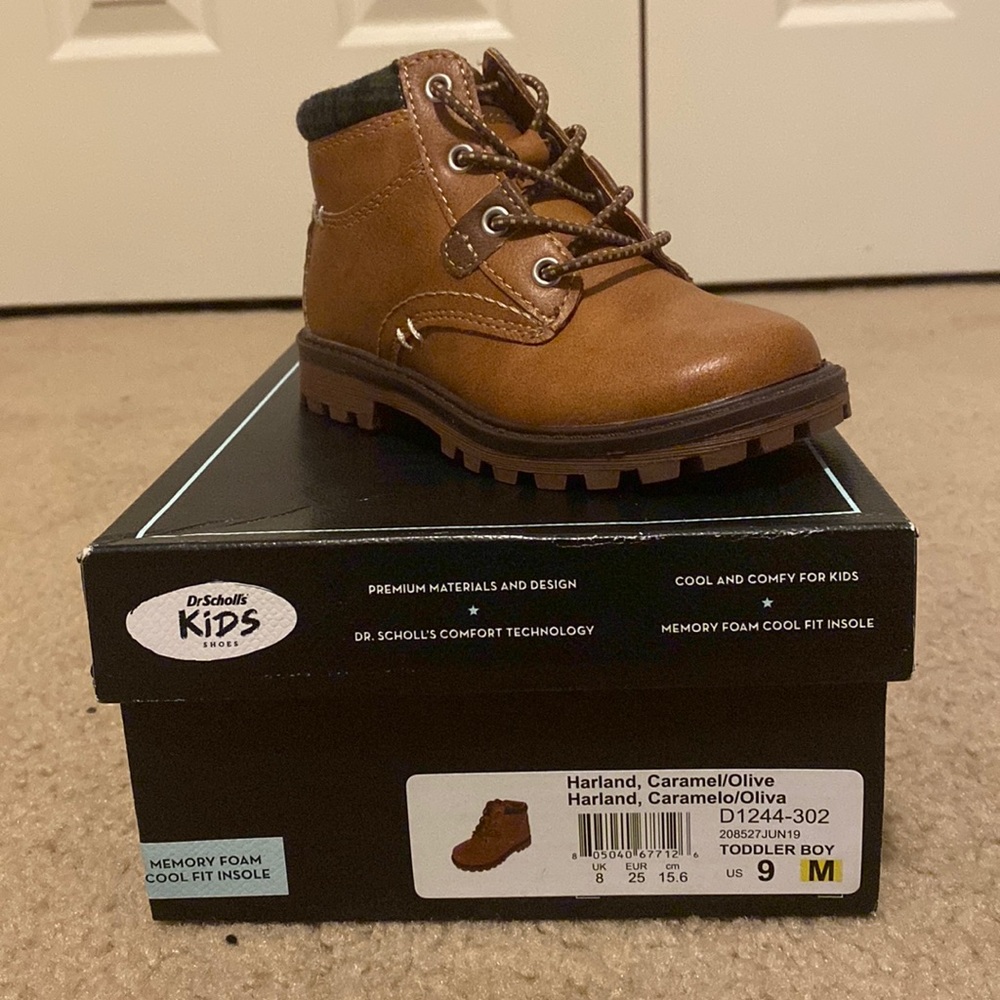 Caramel and Olive Kids Boots - Picture 1 of 3
